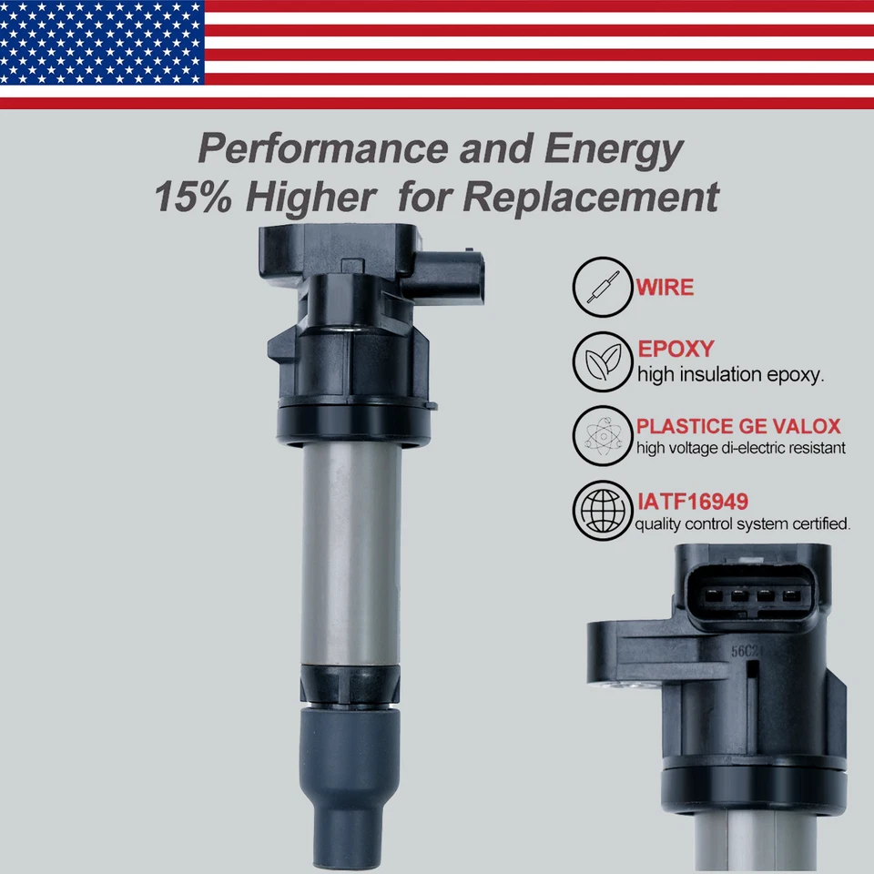 8X OEM Ignition Coils & 8X Iridium Spark Plugs For Cadillac DTS SRX STS XLR 4.6L - Image 3 of 4