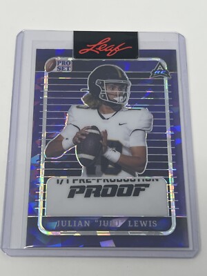 Julian Ju Ju Lewis 2024 Leaf Pro Set Pre-Production Proof 1/1 Blue Colorado