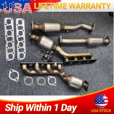 #ad Fit Nissan Titan 5.6L 2004 2015 Manifold Catalytic Converters Front amp; Rear 4pcs $147.00