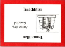 PERSPECTIVE Time Line Game TENOCHTITLAN 1992 card used History free ship