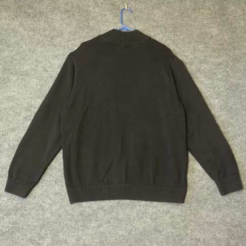 Dockers Sweater Mens Extra Large Preppy 1/4 Zip Up 100% Cotton Long Sleeve - Picture 8 of 10