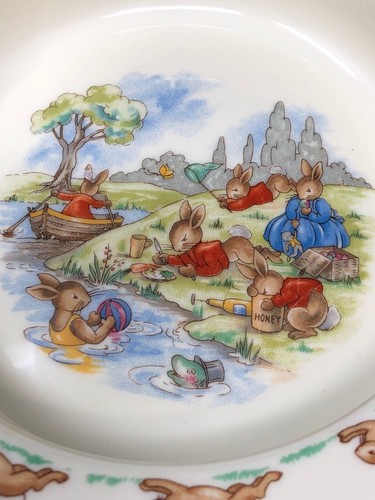 Vintage Gorgeous ROYAL DOULTON Bunnykins Bowl Bunny Rabbits - Picture 5 of 8