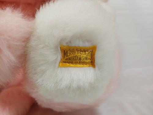 Vintage Pink Elephant Plush Stuffed Animal - Merry Thought Ironbridge Shrops ENG - Picture 9 of 11