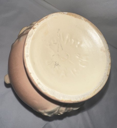 Vintage Hull Art Pottery Vase Flowers Floral Double Handle Rare Design 6 1/2” - Picture 12 of 12