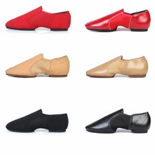 Jazz Dance Shoes for Adult Child Leather Canvas Jazz Shoes Indoor Outdoor Dance