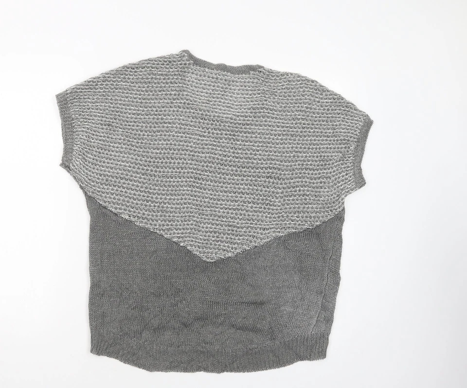 Suéter de lino Duffy para mujer gris cuello cuchara talla S Foto 2 de 4