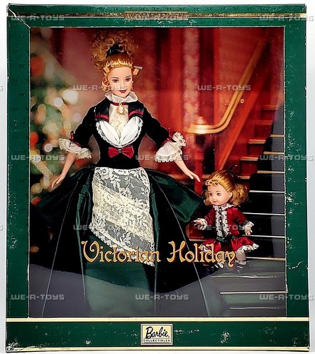 Victorian Holiday Barbie and Kelly Doll Set 2000 Mattel 28395 - Picture 2 of 9