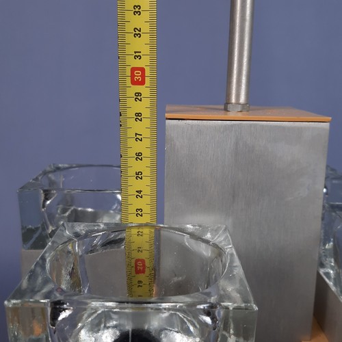 Lustre Cubes Glace Verre Aluminium Gaetano Sciolari Design Moderne - Picture 18 of 19