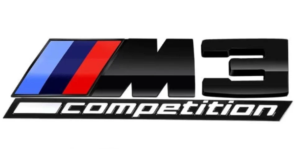 For BMW M3 COMPETITION Number Letters Rear Trunk Sticker Body & Exterior Styling - Imagem 2 de 4