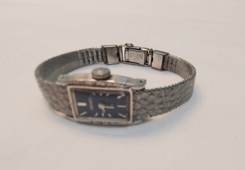 Seiko Japan wunderschöne silberfarbene Damenuhr mit blauem Zifferblatt - Bild 15 von 17