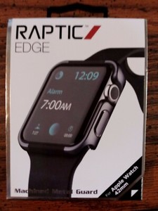 Raptic Edge 42mm Black Machined Aluminum Metal Guard for Apple Watch X-Doria