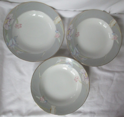 MIKASA CHARISMA GRAY FINE CHINA SOUP BOWL - SET OF 3