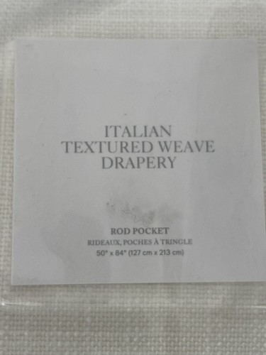 Restoration Hardware ITALIAN  Textured Weave Drapery (1) 50 X 84  - Picture 2 of 7