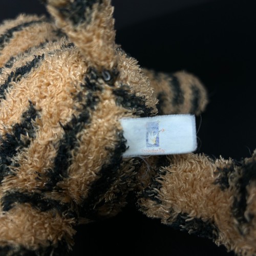 Manhattan Toy Co Tiger Plush 8" Stuffed Animal Brown Black Stripes Floppy 2004 - Picture 6 of 6