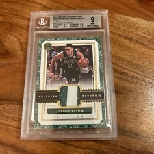 Jayson Tatum RC Rookie 2017/18 Panini Cornerstones Memorabilia /10 Gold BGS 9