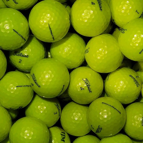 24 pelotas de golf Titleist Pro V1 amarillas usadas - grado 5A AAAAA - envío gratuito - Imagen 3 de 4