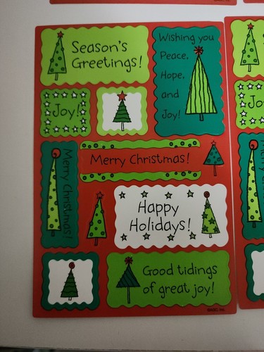 Vintage Weihnachtsbär Baum Aufkleber Sticky Doo Da American Greetings Sticker - Bild 4 von 7