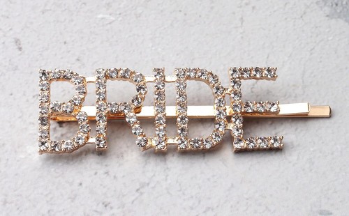 Hair Pin 2 Pcs Metal Vintage Hair Clip with Rhinestone Letter Hair Accessories - Picture 16 of 23