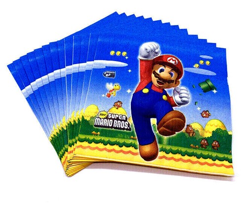 SUPER THEMA PARTY MARIO GEBURTSTAG LUIGI DEKORATION PLATTEN TASSE BANNER COVER - Bild 3 von 15