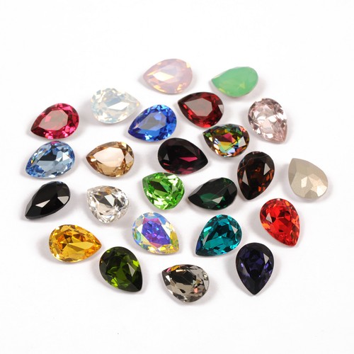 Sew On Teardrop Glass Crystal Rhinestones Crystal Fancy Stone Strass Craft Beads - 第 1/38 張圖片