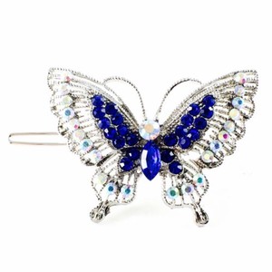 Usa Womens Butterfly Hair Clip Rhinestone Crystal Hairpin Elegant