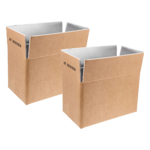 2pcs Insulated Shipping Boxes With Aluminum Foil Liner Thermal Insulation Cold