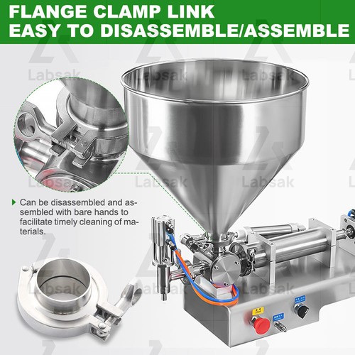 80L Hopper Liquid Filling Machine 1000-5000ml Horizontal Bottle Filler Stainless - Bild 4 von 10