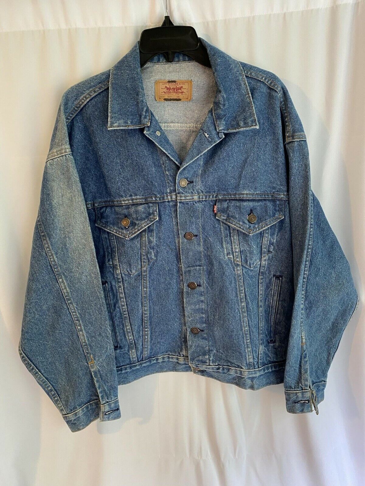 Vintage Levis Denim Jean Jacket Large Made in USA 70507 0214 | eBay