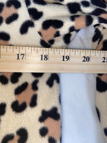 French Jenny Pajamas Size S One Piece Zippered Footed LEOPARD Print - Picture 5 of 10