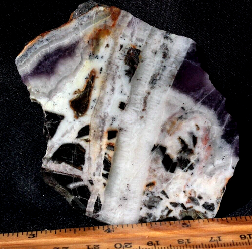 K-05  ~   2.5oz Chevron Amethyst Lace Jasper/Agate ~ Chihuahua, Mexico - Picture 1 of 15