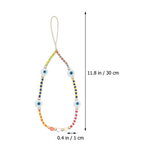2 szt. Łańcuszek do telefonu komórkowego Evil Eye Koraliki Smycz Pasek komórkowy Charms - Zdjęcie 12 z 12