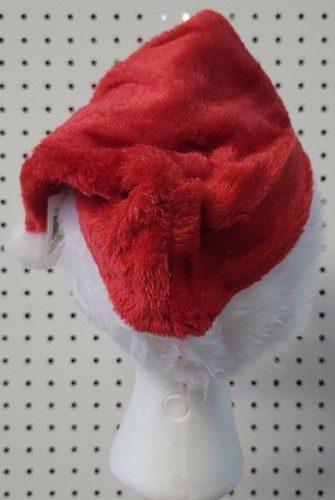 Christmas Hat Santa Xmas Plush Fur Cap for Adults Unisex Cosplay Holiday Party - Picture 5 of 5