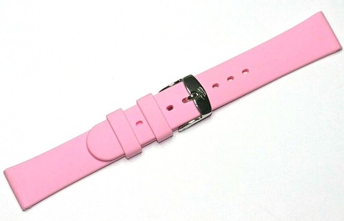 PINK WATCH STRAP SOFT COMFORTABLE SILICON ANTI ALLERGY 18mm 20mm ZRC WIPE CLEAN - Picture 3 of 5