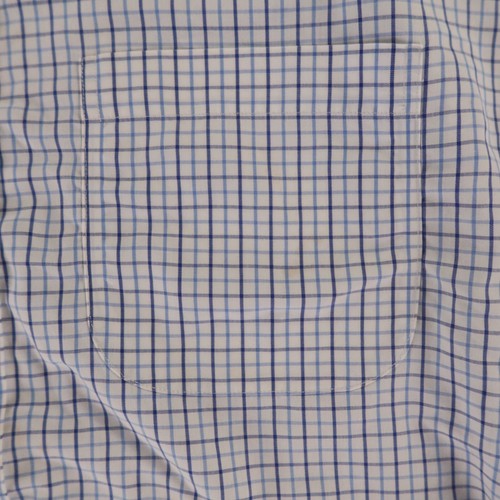 Brooks Brothers Shirt Mens L 16.5 33 Blue Tattersall Check 100% Cotton Poplin - Picture 3 of 12