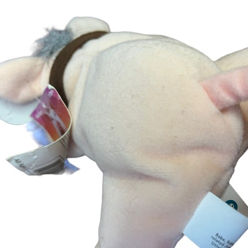 Juguete de peluche Babe and Friends and The Gallant Pig 7" bolsa de frijoles rosa peluche vintage - Imagen 6 de 15