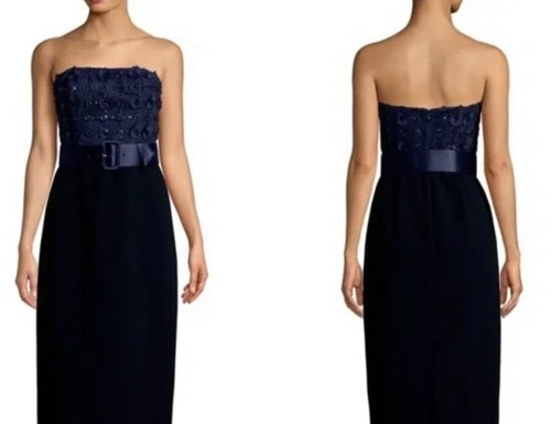 Nuevo Vestido Karl Lagerfeld Bordado Sin Tirantes Nuevo Con Etiquetas - Imagen 3 de 6