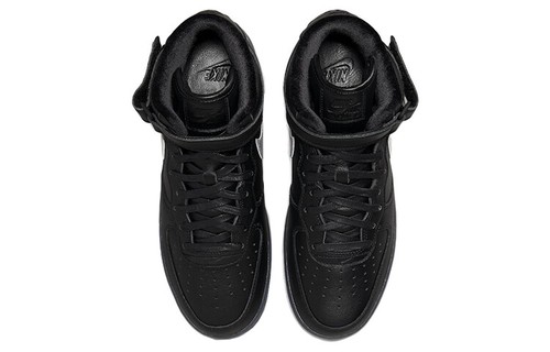 Nike Air Force 1 Mid Premium Black Metallic Silver 2022 DX3061-001 Unisex - Picture 5 of 7