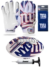 New York Giants Kids NFL Air Tech Football, Wristbands & Gloves, Ages 4-6