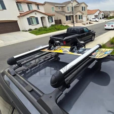 Universal Ski Snowboard Roof Mount Rack Carriers for 6 Pair Skis or 4 Snowboards