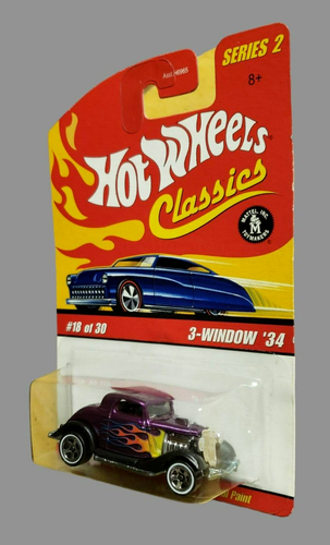 2006 Hot Wheels 3-WINDOW '34 Spectraflame Purple Classics Series 2 #18/30 1:64 - Picture 9 of 16