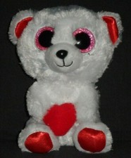 TY BEANIE BOOS - CUDDLY BEAR the 6" VALENTINES BEAR - NO HANG TAG