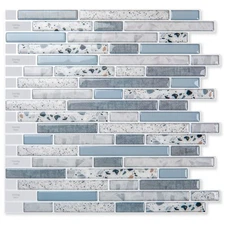 Art3d 10Pcs Peel n Stick Kitchen Backsplash Self-Adhesive Wall Tile Stone Design