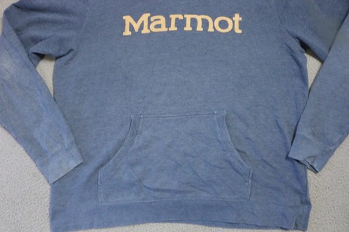 Marmot Hoodie Mens 2XL Blue Pullover Sweatshirt - Picture 2 of 10