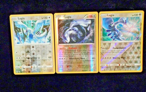 Lotto carte Lugia Holo & Reverse 131/181 78/124 ghiaccio incrinato e rovescio & 140 Pokémon - Foto 4 di 4