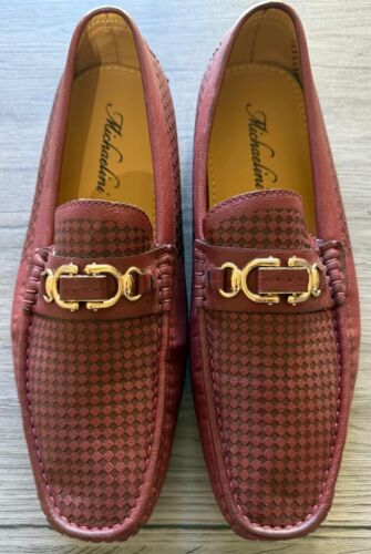 Michaelini Burgundy Comfortable Casual Boat Shoe Slip On Loafers Men's size 11