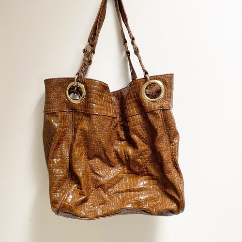 Steve Madden Big Bag Geldbörse braun gefälschtes Krokodil - Bild 6 von 8