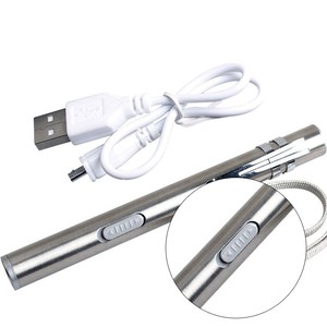 3 in1 Mini Multifunction USB Rechargeable LED UV Torch Pen Flashlight-Lamp