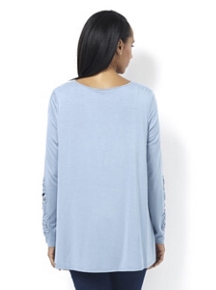 11# Together Crochet Detail Tie Front Long Sleeve Top Meduim RRP£42 image 2