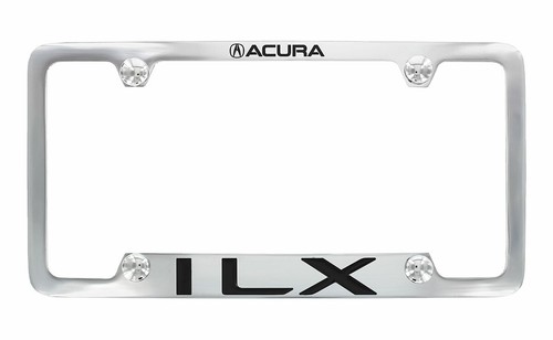 Acura ILX wordmark chrome plated metal license plate frame holder - Picture 2 of 6