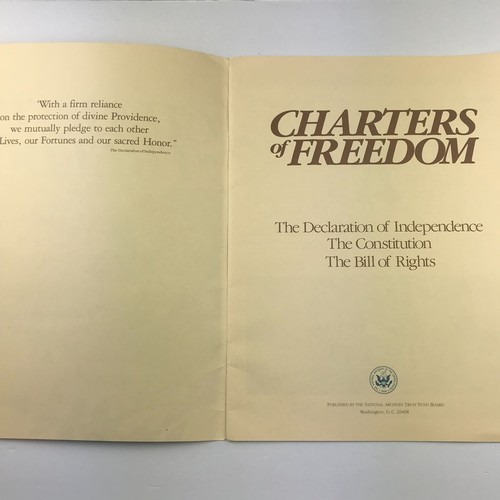 Vintage United States Charters of Freedom Booklet National Archives Souvenir - Picture 2 of 8